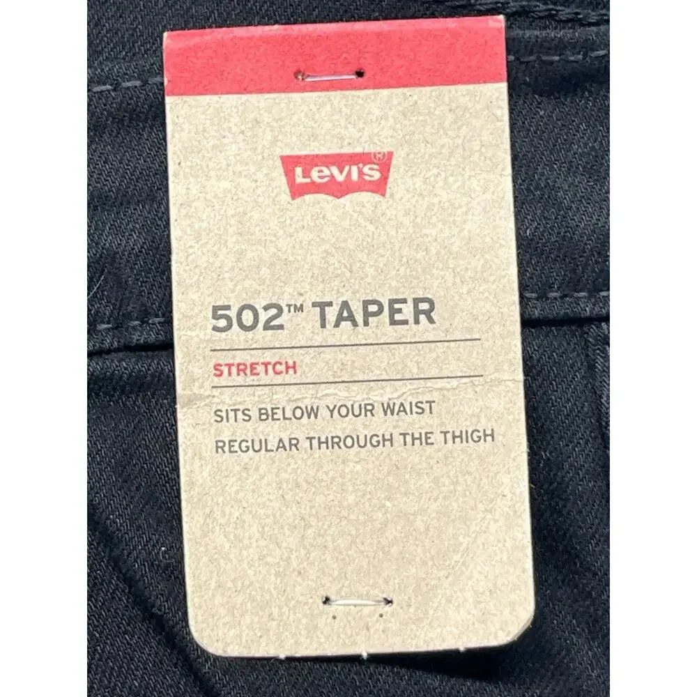 Levi’s 502 Taper Stretch Jeans Black Men’s 36x32 NWT